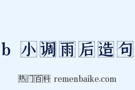 b小调雨后造句是什么意思的图片
